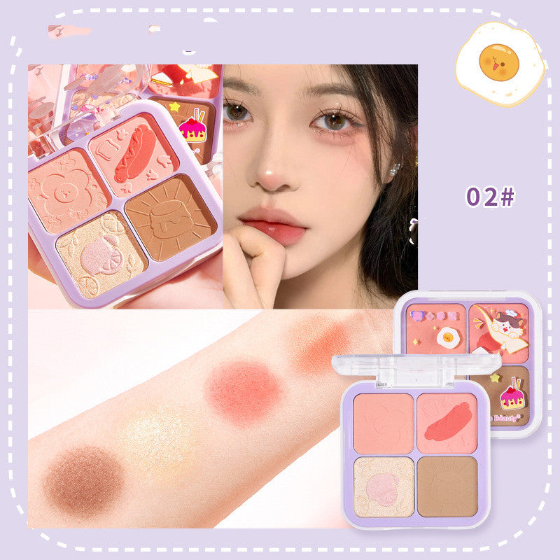 Blush Highlighting Repairing All-in-one Disc Pearlescent Brightening Clavicle Natural Three-dimensional