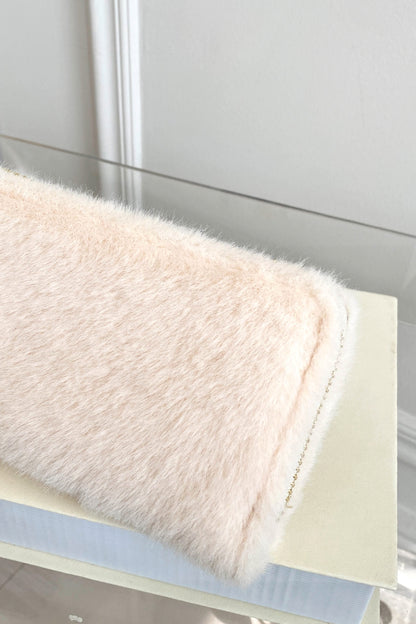 Solid Color Fluff Rectangle Wallet