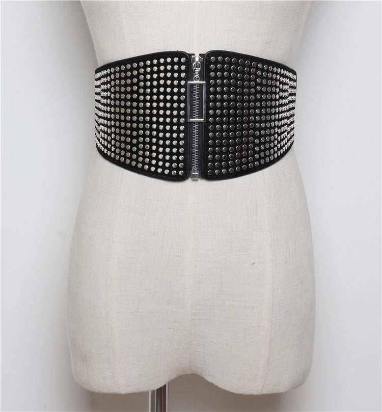 All-match Super Wide Belt With Shirt Waist And Wide Girdle