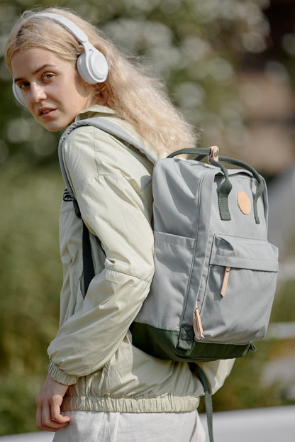 Himawari Waterproof Canvas Backpack Bag with Side Pockets