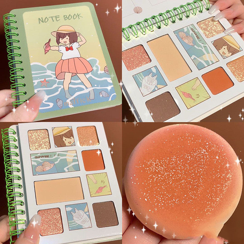 Diary Six-color Eyeshadow Manga Girl Series Diary Eyes