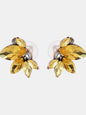 Alloy Rhinestone Flower Stud Earrings