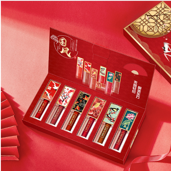 Chinese Style Lipstick Gift Set Box Lasting Moisturizing Nourishing