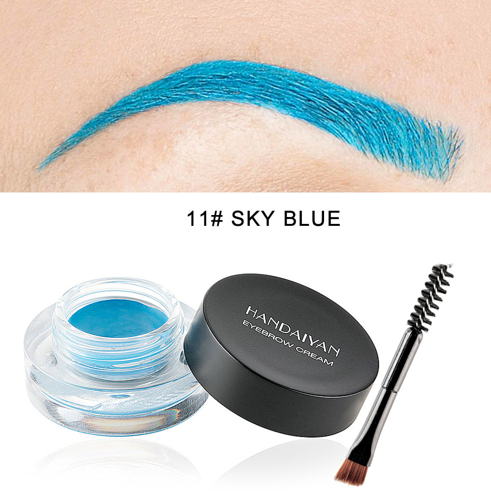 Red Green Blue Purple And Yellow Waterproof Eyebrow Dyeing Cream Multifunctional Painted Eyeliner