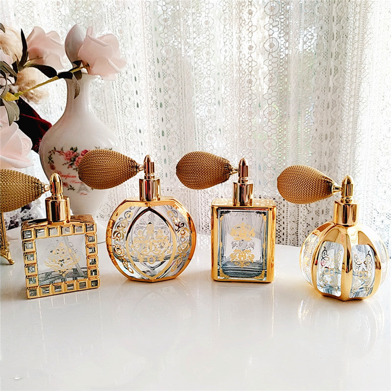 French Gold Plated Air Bag Spray Perfume Bottle