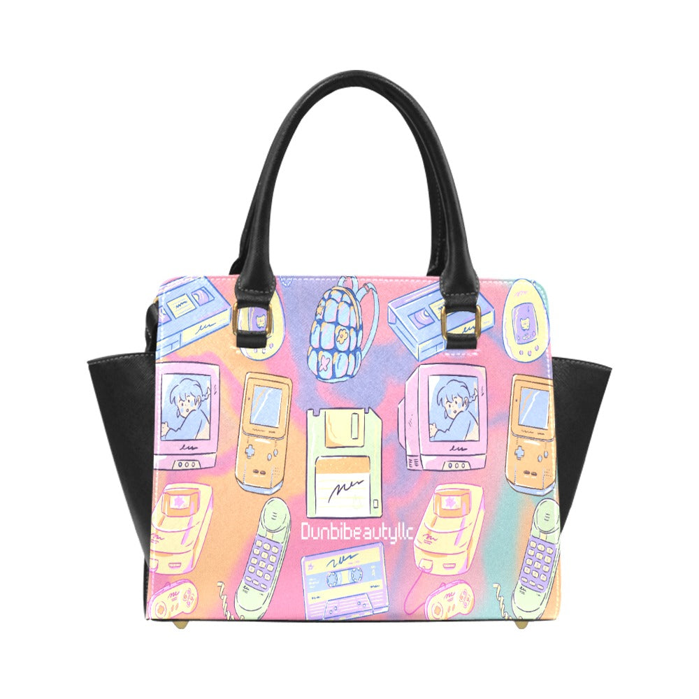 Classic Shoulder Handbag Kawaii, Retro, Anime, 90's Themed, Sherbet Colors, Pastel (Designed by Dunbi)