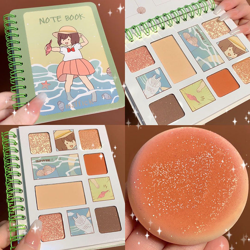 Diary Six-color Eyeshadow Manga Girl Series Diary Eyes