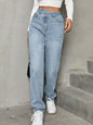 Asymmetric Waist Jeans with Pockets