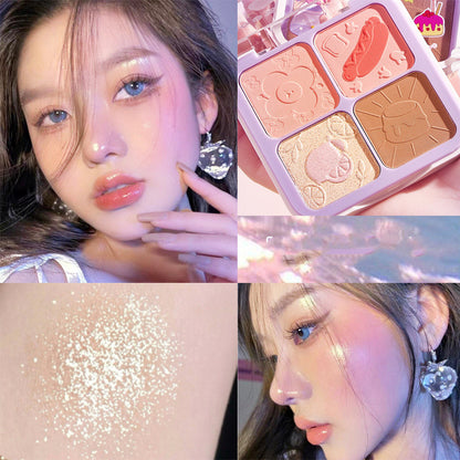 Blush Highlighting Repairing All-in-one Disc Pearlescent Brightening Clavicle Natural Three-dimensional