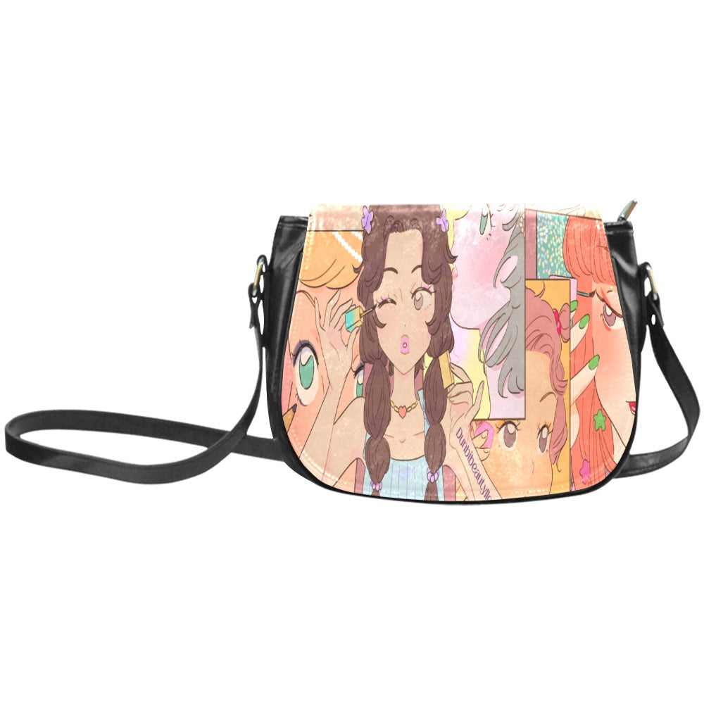 Classic Saddle Bag(Model1648)(Big) Kawaii, Anime, Japanese, Girl, Makeup, Beauty, Fun, Sleepover, Feminine, Fun, Cute (Designed by Dunbi)