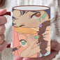 Custom Edge Color Mug (11oz) Kawaii, Anime, Japanese, Girl, Makeup, Beauty, Fun, Sleepover, Feminine, Fun, Cute (Designed by Dunbi)