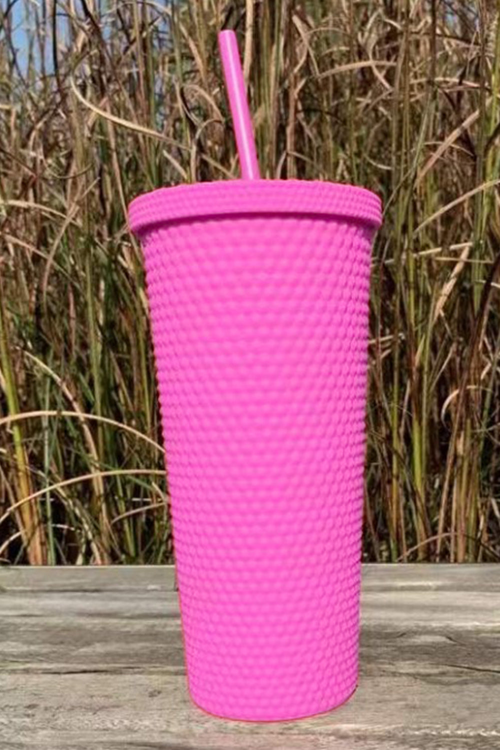 Red Reusable Matte Plastic Tumbler Cup