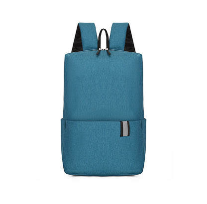 Solid Color Nylon Backpack Bag