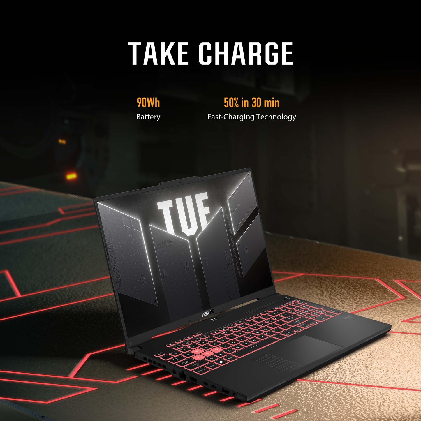 ASUS TUF Gaming A16 (2024) Gaming Laptop, 16” FHD+ 16:10 165Hz Display, AMD Ryzen™ 9 7940HX, NVIDIA® GeForce RTX™ 4060, 16GB DDR5, 512GB PCIe Gen4 SSD, Wi-Fi 6, Windows 11, FA607PV-AS93