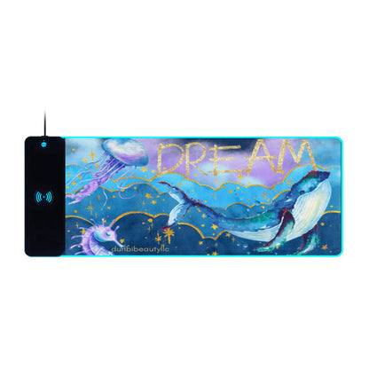 Special Dream Edition Wireless Charging Light-Emitting Mouse Pad Rubber