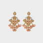 Flower Shape Rhinestone Alloy Dangle Earrings