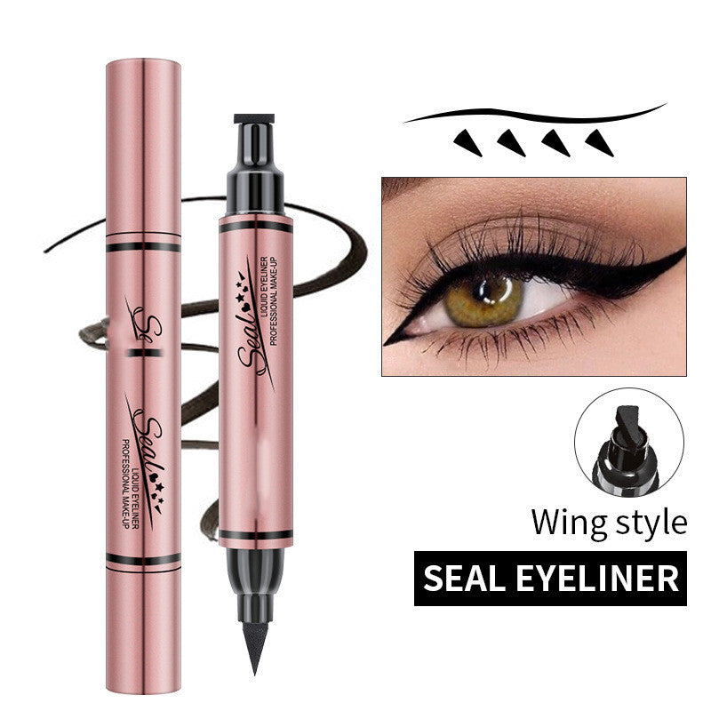 Double-headed Seal Waterproof And Oil-proof Not Easy To Smudge Non-fading Liquid Eyeliner