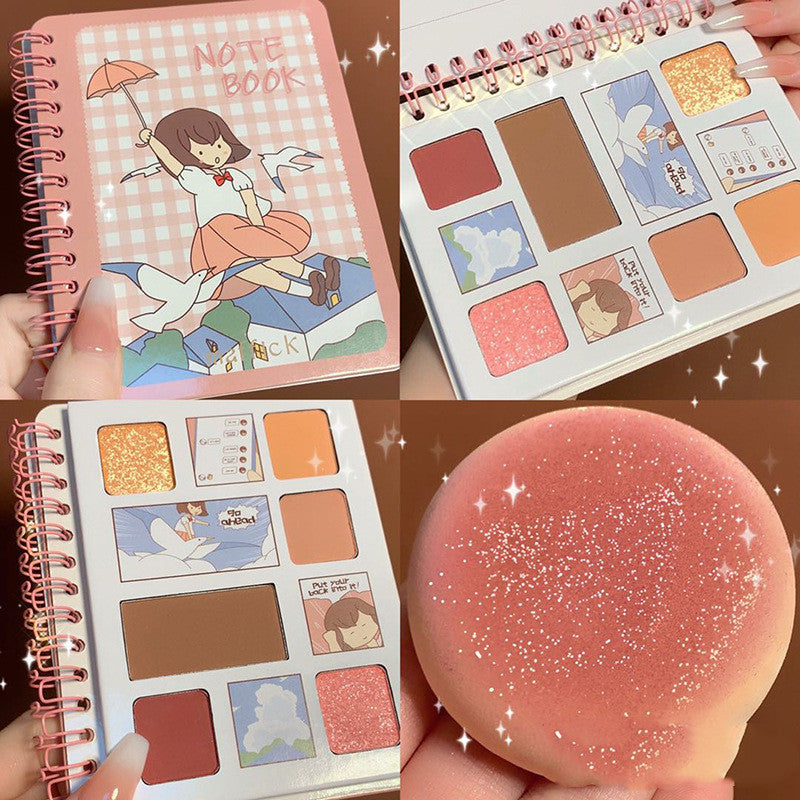 Diary Six-color Eyeshadow Manga Girl Series Diary Eyes