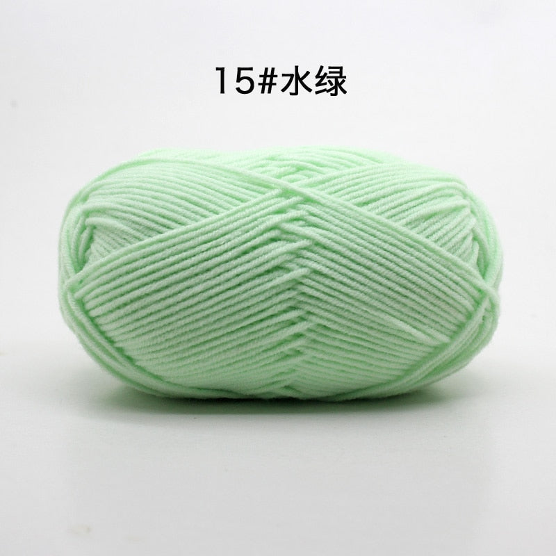 50g/Set 4ply Milk Cotton Knitting Wool Yarn Needlework Dyed Lanas For Crochet Craft Sweater Hat Dolls At Low Price