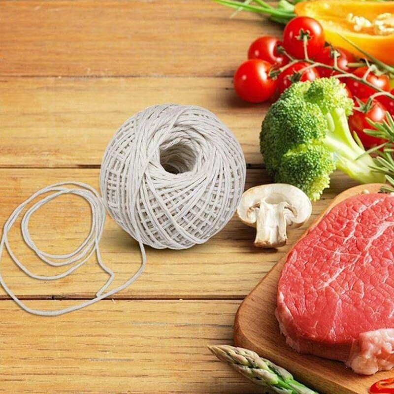 1 Roll 75M Cooking Tools Butcher's Cotton Thread Meat Prep Trussing Turkey Barbecue Strings Meat Sausage Tie Rope Cord