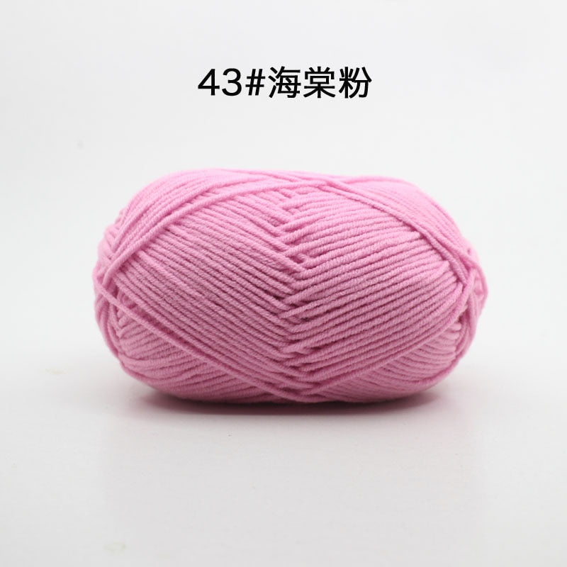 50g/Set 4ply Milk Cotton Knitting Wool Yarn Needlework Dyed Lanas For Crochet Craft Sweater Hat Dolls At Low Price