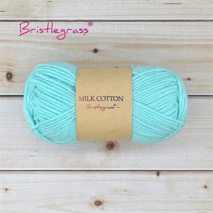 BRISTLEGRASS Acrylic Crochet Wool Yarn 50g Pom-poms Milk Cotton Hand Knitting Threads Baby Sweater Scarf Fabric Needlework Craft