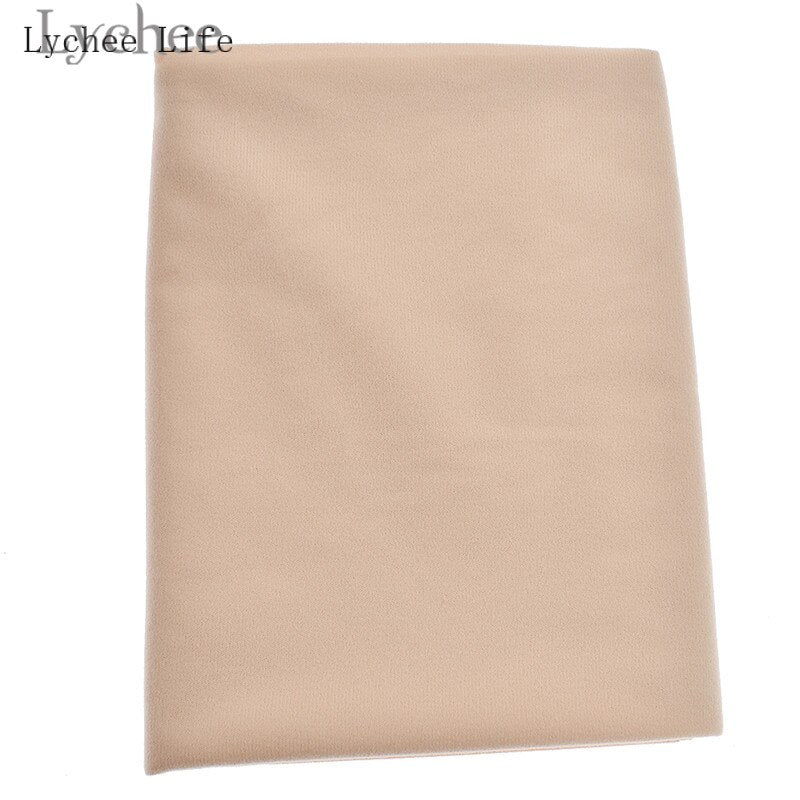 Lychee Life Doll Skin Fabric Solid Color Plush Cloth DIY Patchwork Sewing Supplies Accessories