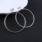 Classic Geometric Round Clip on Earrings No Pierced Ear Clip Metal Simple Big Earring for Women Party Minimalist Fashion Jewelry