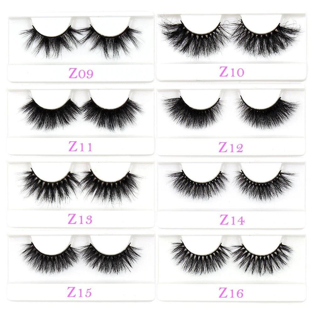 FOXESJI Mink Eyelashes Makeup 3D Mink Lashes Thick Cross Volume Fluffy Cruelty free Eye Lashes Dramatic False Eyelashes Eyelash