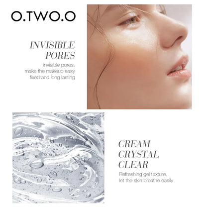 O.TWO.O Makeup Base Face Primer Gel Invisible Pore Light Oil-Free Makeup Finish No Creases Not Cakey Foundation Primer Cosmetic