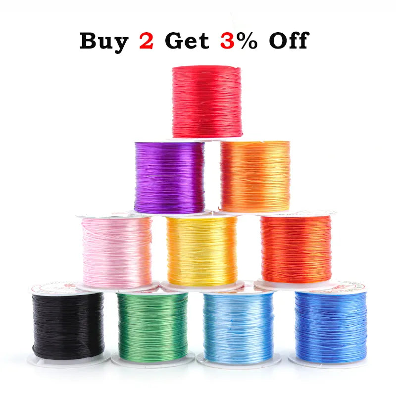 393inch/Roll Strong Elastic Crystal Beading Cord 1mm for Bracelets Stretch Thread String Necklace DIY Jewelry Making Cords Line