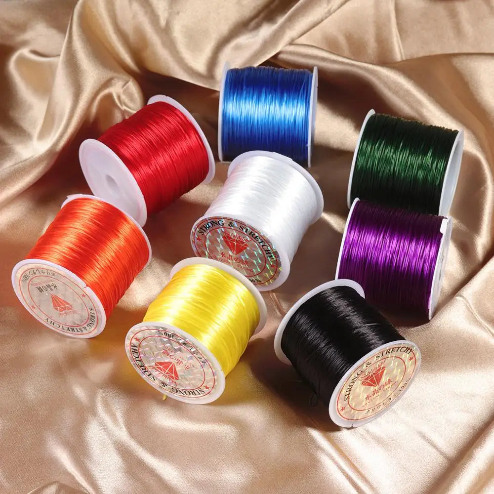 393inch/Roll Strong Elastic Crystal Beading Cord 1mm for Bracelets Stretch Thread String Necklace DIY Jewelry Making Cords Line