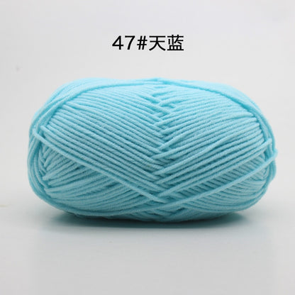 50g/Set 4ply Milk Cotton Knitting Wool Yarn Needlework Dyed Lanas For Crochet Craft Sweater Hat Dolls At Low Price