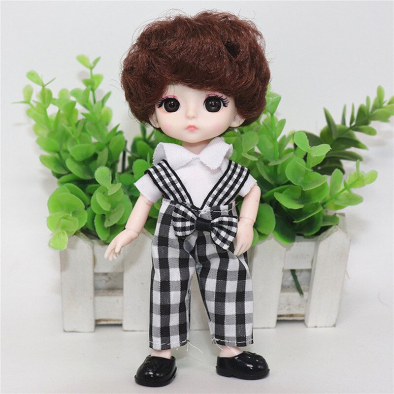 ⚠️New 16cm Bjd Doll 13 Movable Joints 3D Real Eye High-end Dress Can Dress Up Fashion Nude Doll Children DIY Girl Toy Best Gift