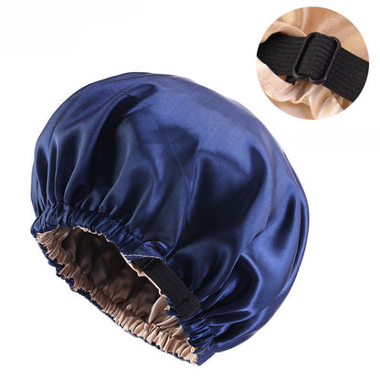 Women Satin Solid Sleeping Hat Night Sleep Cap Hair Care Bonnet Nightcap For Women Men Unisex Cap Bonnet De Nuit Shower Turban