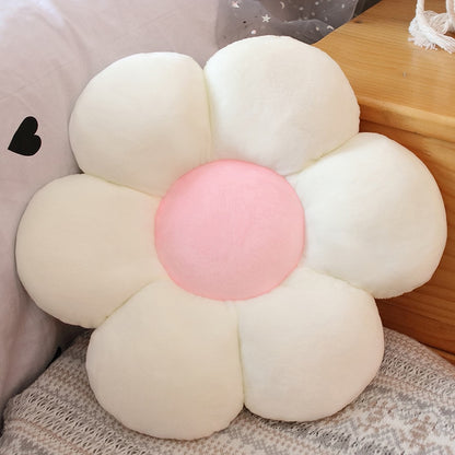 Furry Plush Flower Pillow Mat Stuffed Lifelike Colourful Peach Blossom Flower Shape Baby Home Soft Pillow Cushion Home Decor