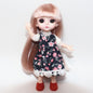 ⚠️New 16cm Bjd Doll 13 Movable Joints 3D Real Eye High-end Dress Can Dress Up Fashion Nude Doll Children DIY Girl Toy Best Gift