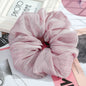 Levao Spring Summer Net Yarn Hair Bow Scrunchies Large Chiffon Women Elastic Hair Band Ponytail Holder Hair Tie Girl Accessories