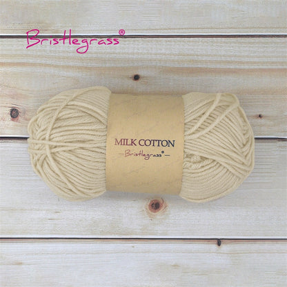 BRISTLEGRASS Acrylic Crochet Wool Yarn 50g Pom-poms Milk Cotton Hand Knitting Threads Baby Sweater Scarf Fabric Needlework Craft