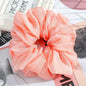 Levao Spring Summer Net Yarn Hair Bow Scrunchies Large Chiffon Women Elastic Hair Band Ponytail Holder Hair Tie Girl Accessories