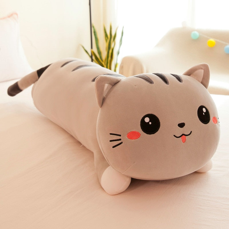 50-130CM Plush Toys Animal Cat Cute Creative Long Soft Toys Office Break Nap Sleeping Pillow Cushion Stuffed Gift Doll for Kids