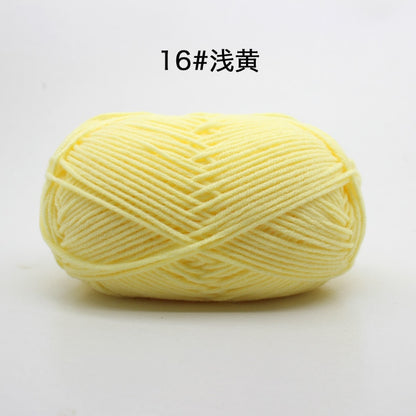 50g/Set 4ply Milk Cotton Knitting Wool Yarn Needlework Dyed Lanas For Crochet Craft Sweater Hat Dolls At Low Price