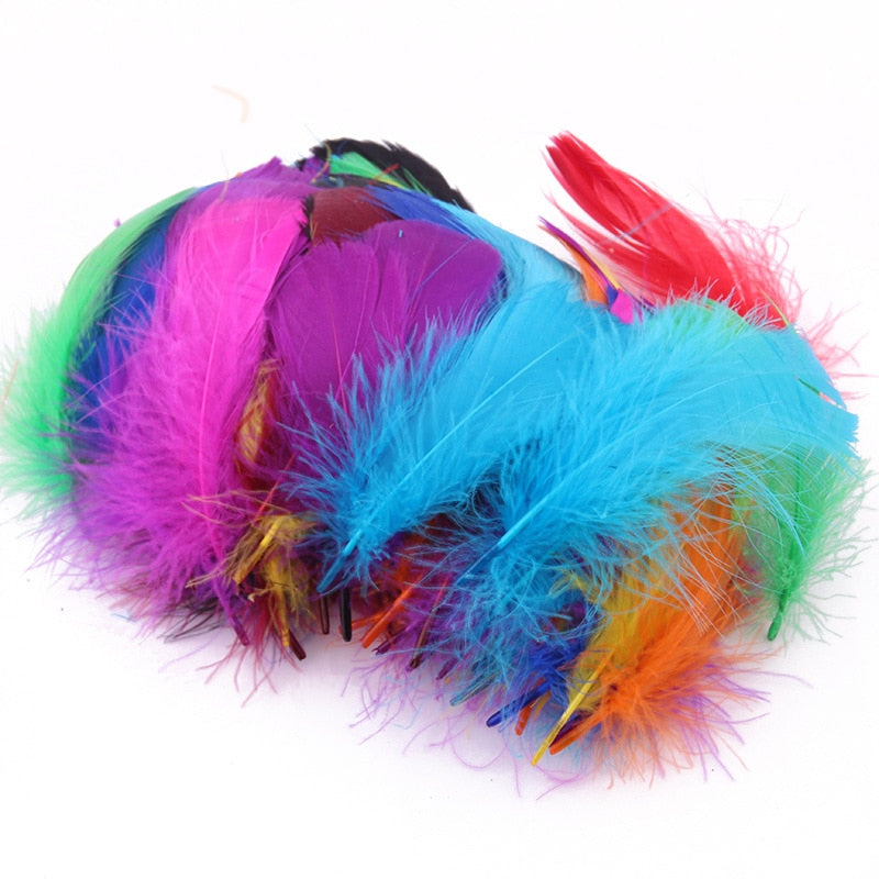 100pcs Goose Feathers for Crafts 4-8cm 8-12cm Swan Plumes Wedding Party Handicraft Accessories Decoration Dream Catcher Feathers