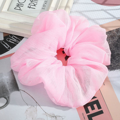 Levao Spring Summer Net Yarn Hair Bow Scrunchies Large Chiffon Women Elastic Hair Band Ponytail Holder Hair Tie Girl Accessories