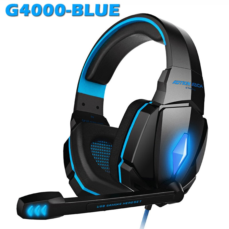 Game Headphones Gaming Headsets Bass Stereo Over-Head Earphone Casque PC Laptop Microphone Wired Headset For Computer PS4 Xbox