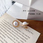 Korean Design Elegant Simulated Pearl Big Round Clip on Earrings Non Pierced Baroque Pearl Ear Clips for Women Jewelry Wholesale