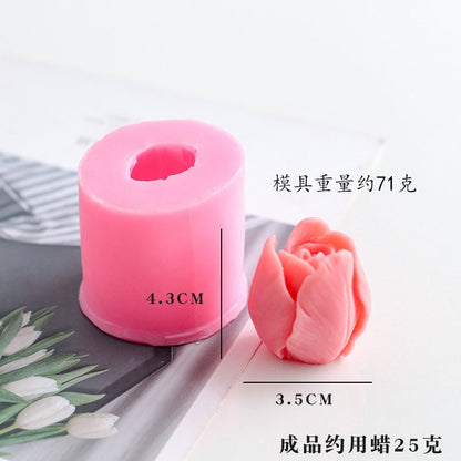 Screw Ball Candle Mold Epoxy Rose Candle Casting Mold Creative Aromatic Plaster Soap Craft Tool Handmade Scented Wax Candle Mold