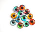 20 Pcs 8/10/12/14/16/18/20mm Doll Eyes Photo Round Glass Cabochon  Diy Flat Back Handmade Jewelry Findings