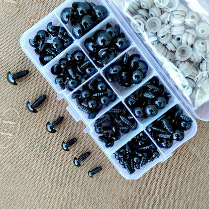 100pcs 10mm Eyeball Doll Accessories Black Plastic Plush Safety Eyes Amigurumi For Toys 6mm 8mm 12mm DIY Funny Toy Eyes Animal