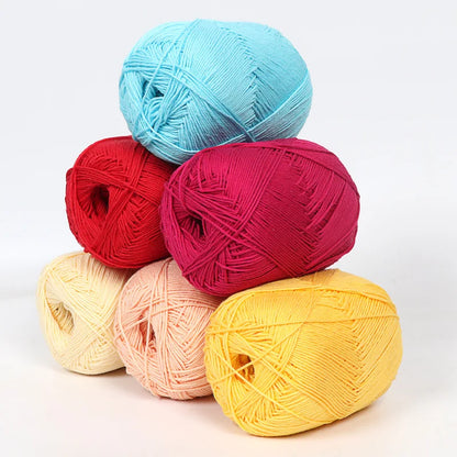 NUBECOM Multi-colored Soft Hand Knitting Yarn Baby Cotton Wool Yarn Crochet Thread DIY Craft Supplies For Clothing Blanket Scarf